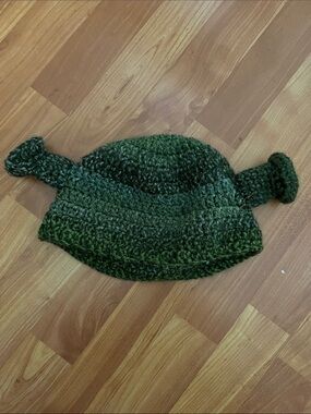 Handmade Crocheted Shrek Hat